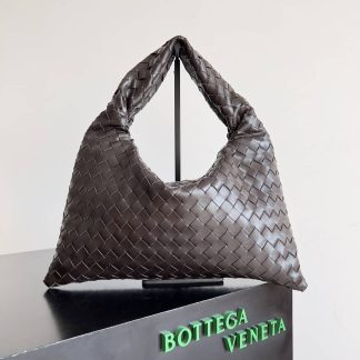 Replica Bottega Veneta Hop Intrecciato Leather Small Hobo Bag