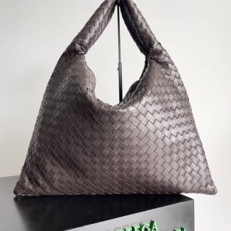 Replica Bottega Veneta Hop Intrecciato leather Medium Hobo bag