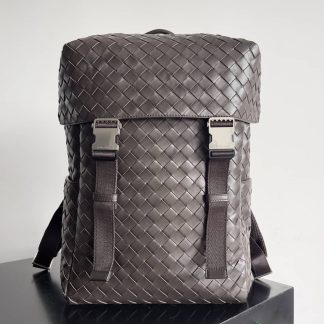 Replica Bottega Veneta Unisex Intrecciato Flap Backpack