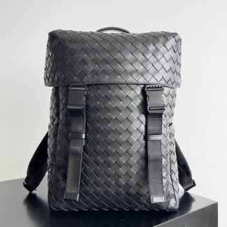 Replica Bottega Veneta Unisex Intrecciato Flap Backpack