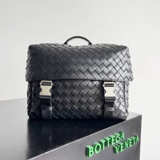 Replica Bottega Veneta Intrecciato Leather Postino Messenger Bag