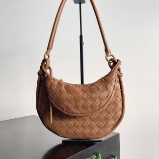 Replica Bottega Veneta Small Gemelli Intrecciato Leather Hobo Bag