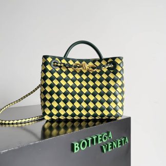 Replica Bottega Veneta Nappa Bicolor Intrecciato Small Andiamo Tote