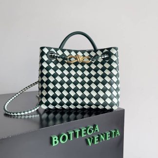 Replica Bottega Veneta Nappa Bicolor Intrecciato Small Andiamo Tote
