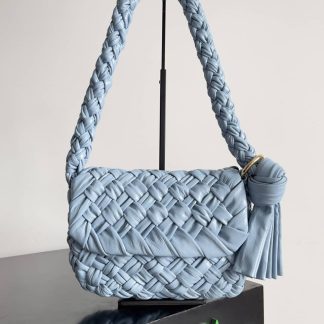 Replica Bottega Veneta Kalimero Città intrecciato leather shoulder bag