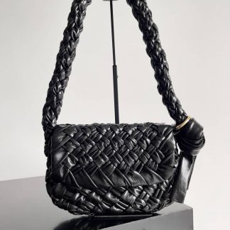 Replica Bottega Veneta Kalimero Città intrecciato leather shoulder bag