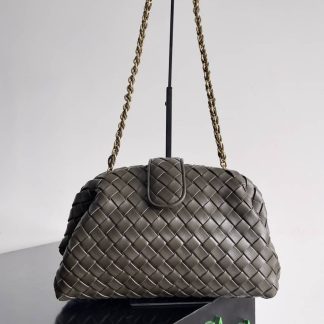 Replica Bottega Veneta Lauren 1980 Intrecciato Leather Chain Clutch
