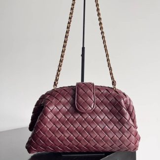 Replica Bottega Veneta Lauren 1980 Intrecciato Leather Chain Clutch
