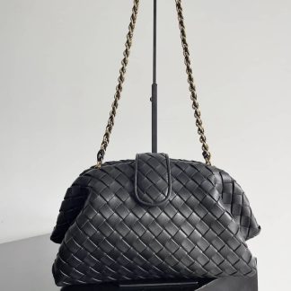 Replica Bottega Veneta Lauren 1980 Intrecciato Leather Chain Clutch